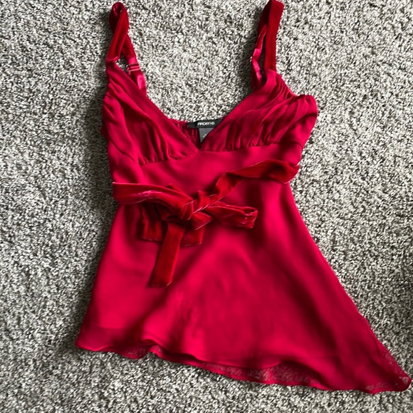 COPY - Arden B. Silk top with spaghetti straps - Picture 1 of 3